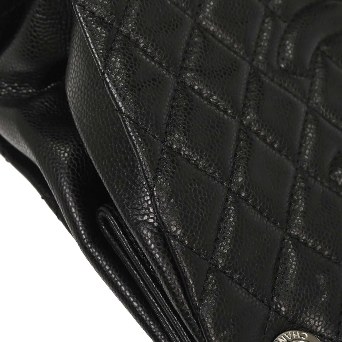 Chanel Black Caviar Skin Chain Tote Bag - Image 6