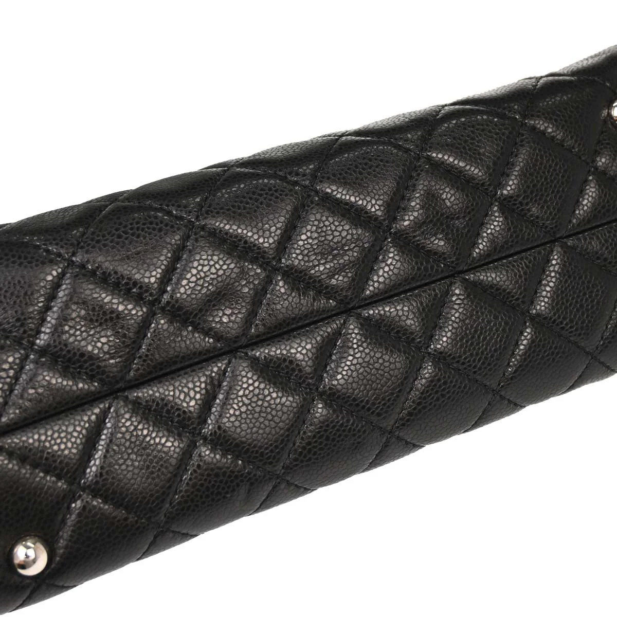 Chanel Black Caviar Skin Chain Tote Bag - Image 8