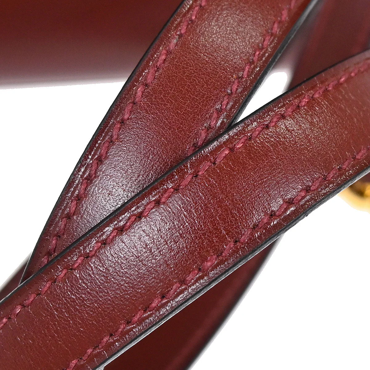 Hermes Rouge H Box Calf Kelly 32 Sellier 2way Shoulder Handbag - Image 12