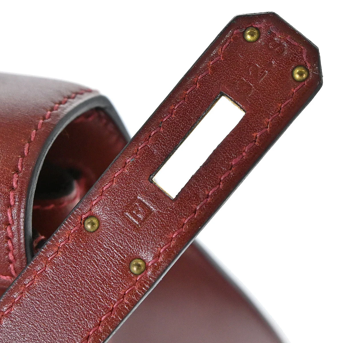 Hermes Rouge H Box Calf Kelly 32 Sellier 2way Shoulder Handbag - Image 20