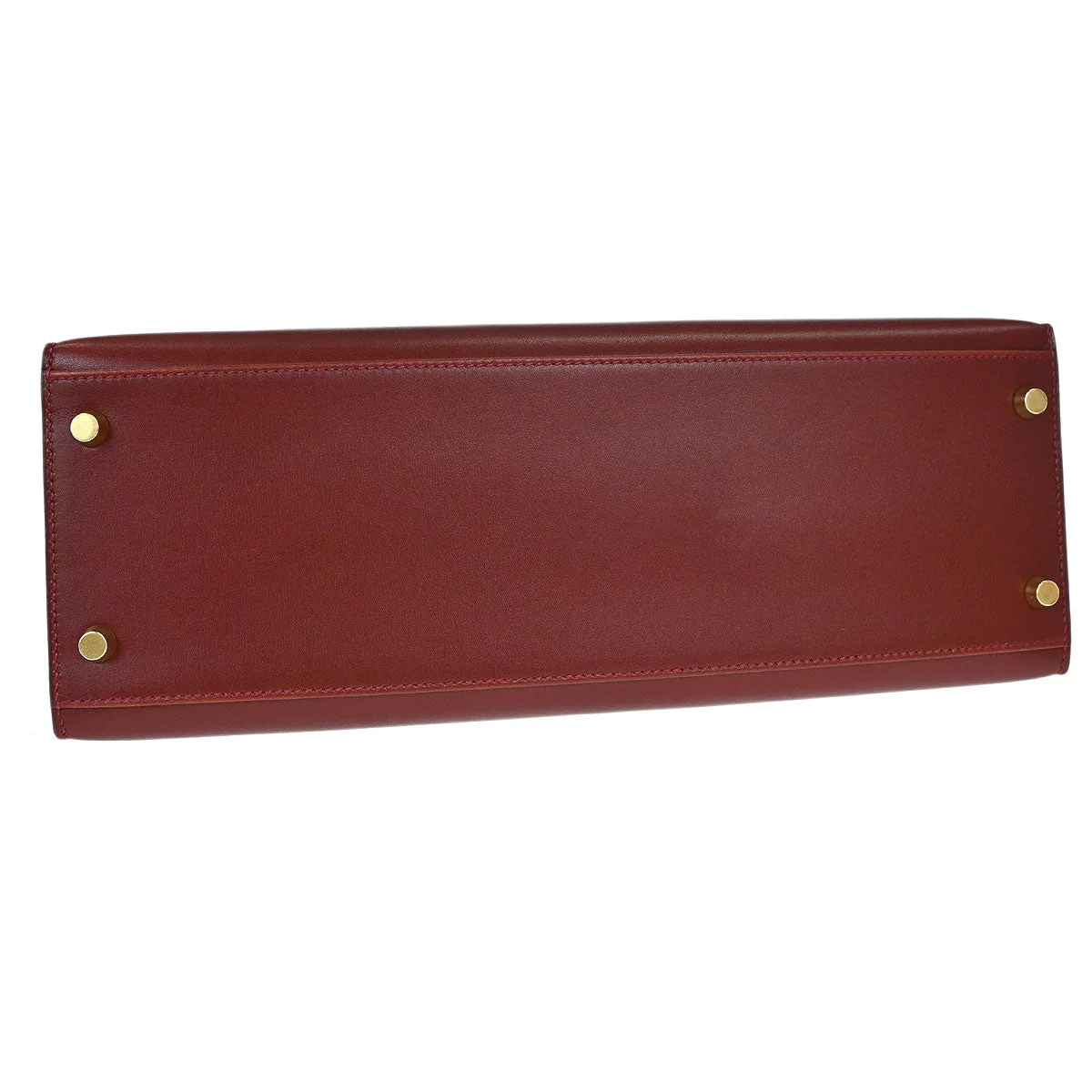 Hermes Rouge H Box Calf Kelly 32 Sellier 2way Shoulder Handbag - Image 4