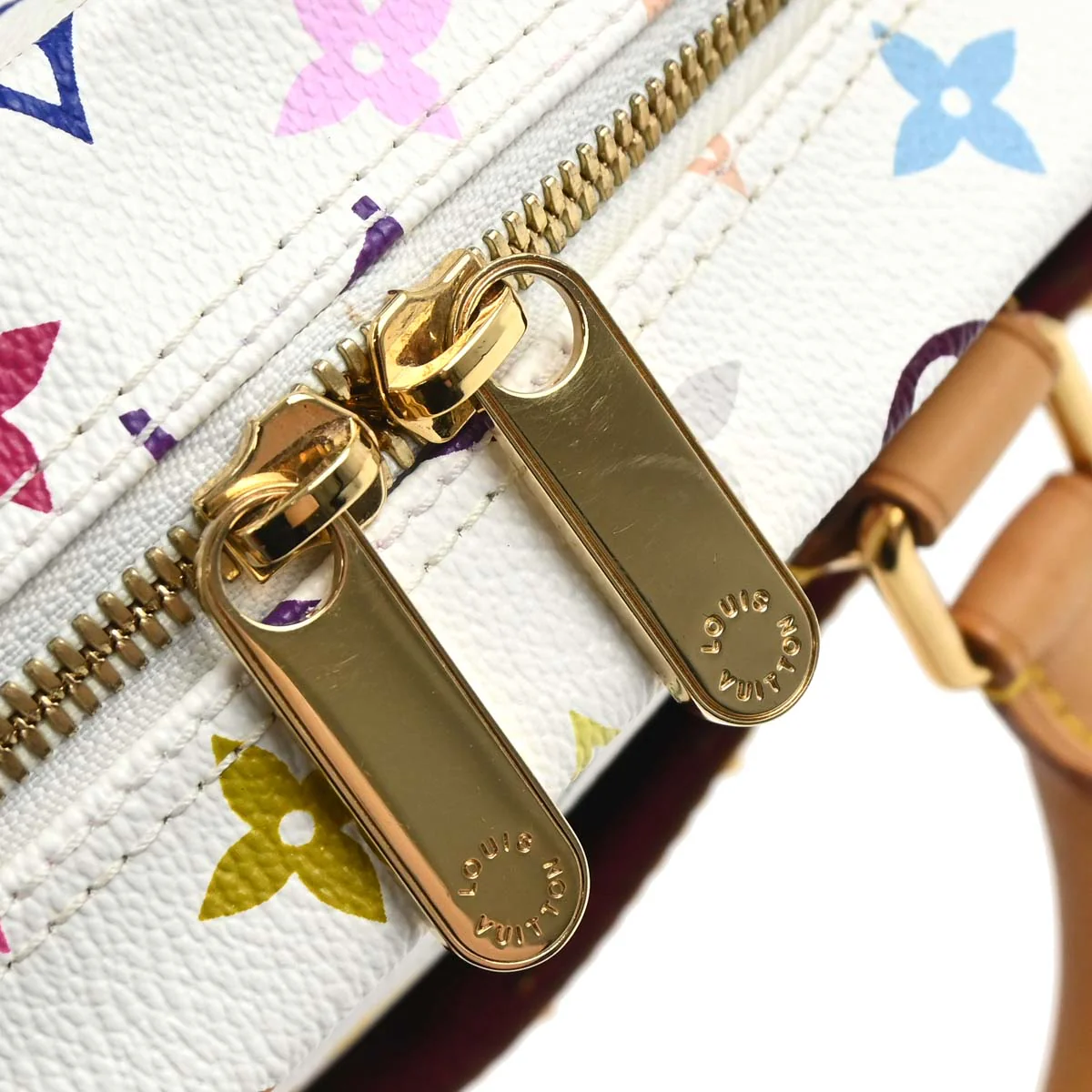 Louis Vuitton White Monogram Multicolor Trouville Handbag M92663 - Image 12