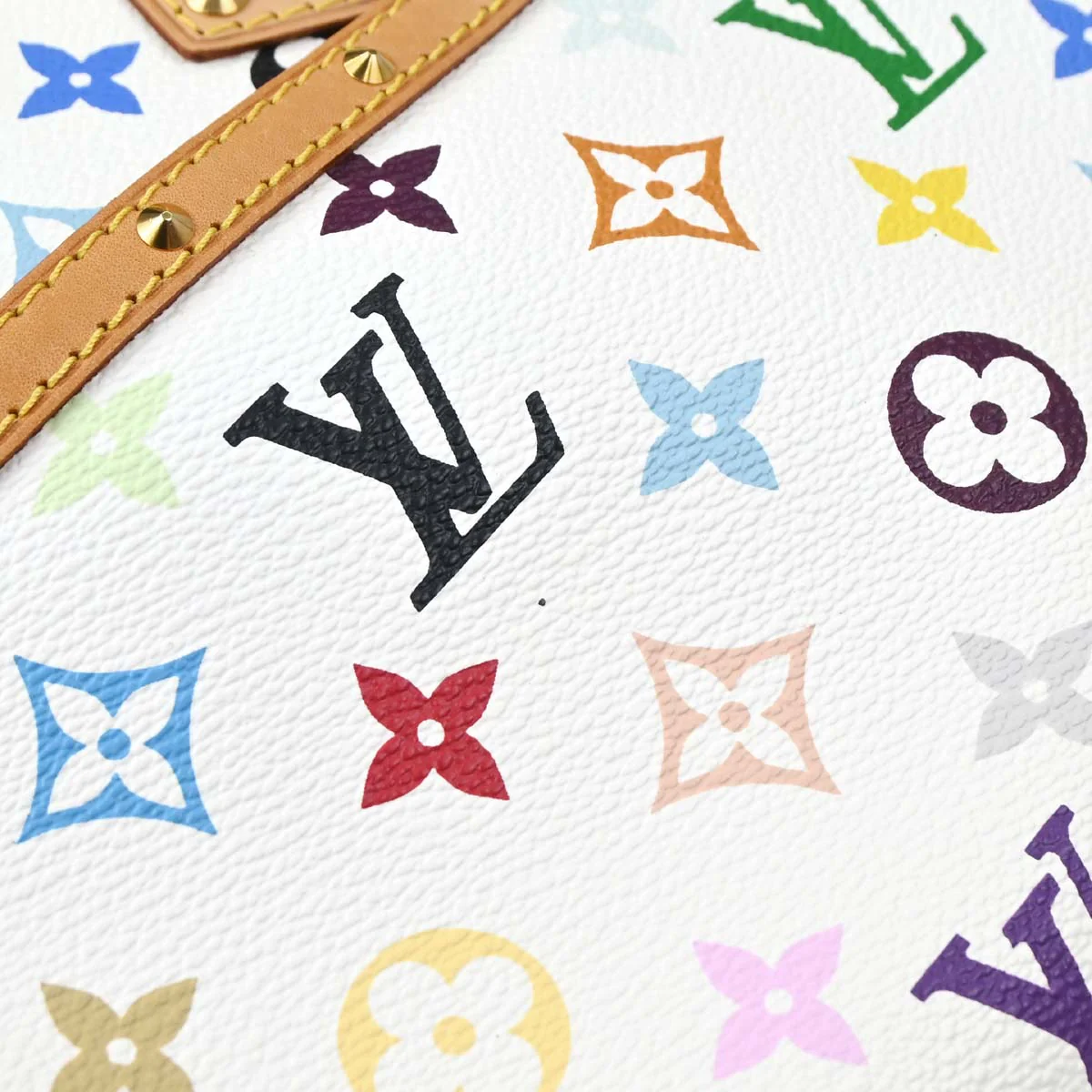 Louis Vuitton White Monogram Multicolor Trouville Handbag M92663 - Image 14