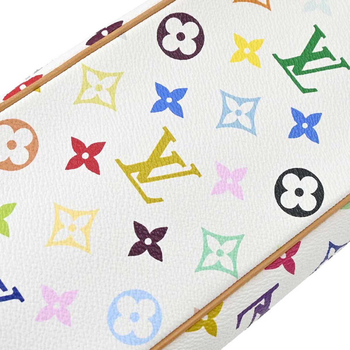 Louis Vuitton White Monogram Multicolor Trouville Handbag M92663 - Image 3