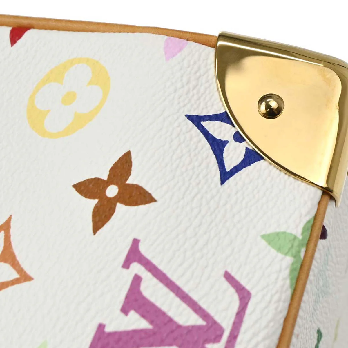 Louis Vuitton White Monogram Multicolor Trouville Handbag M92663 - Image 5