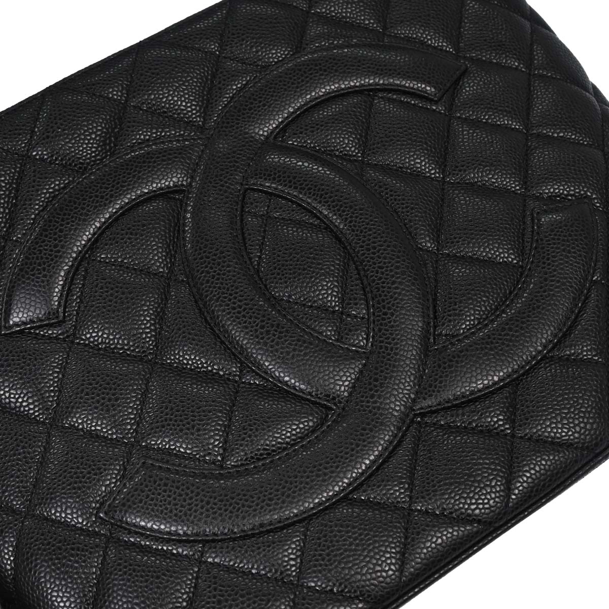 Chanel Black Caviar Skin Medallion Tote Handbag - Image 14