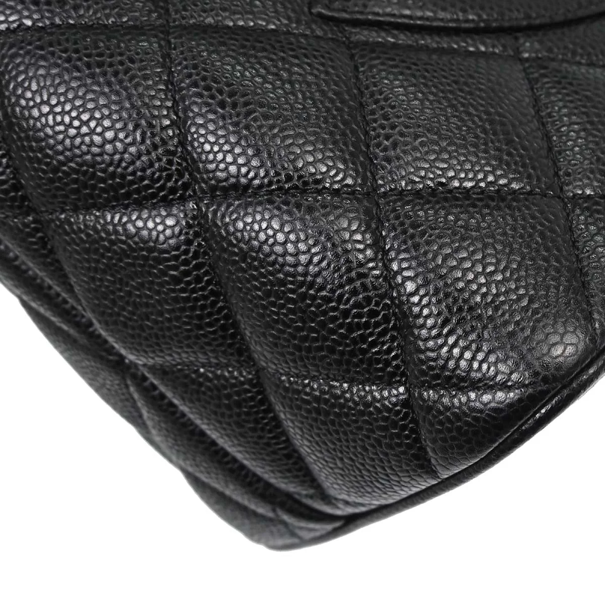 Chanel Black Caviar Skin Medallion Tote Handbag - Image 15