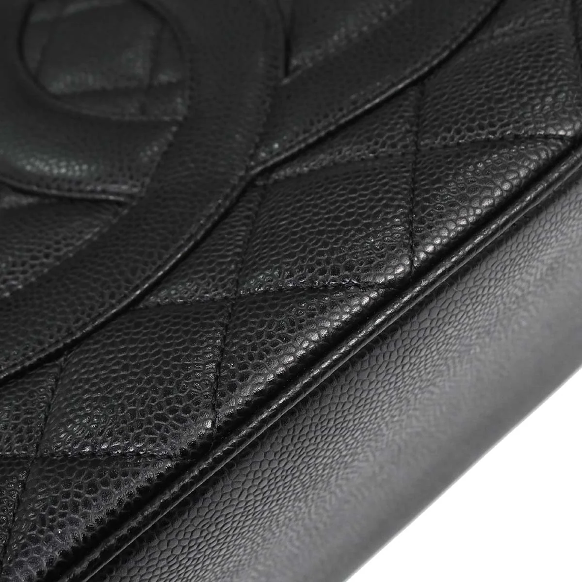 Chanel Black Caviar Skin Medallion Tote Handbag - Image 16