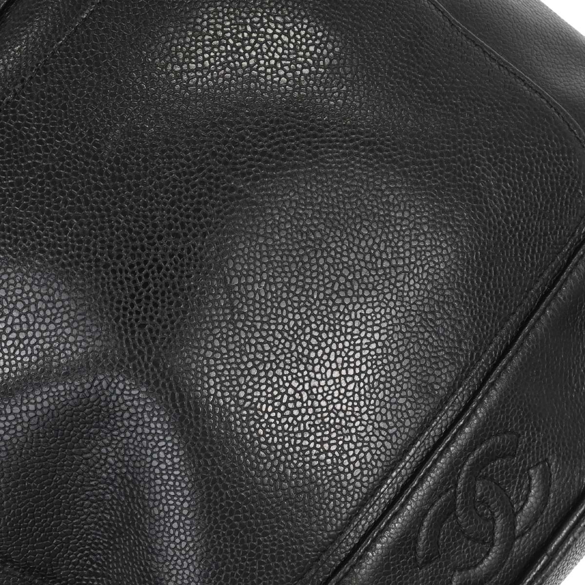 Chanel 1996-1997 Black Caviar Skin Triple CC Backpack - Image 6