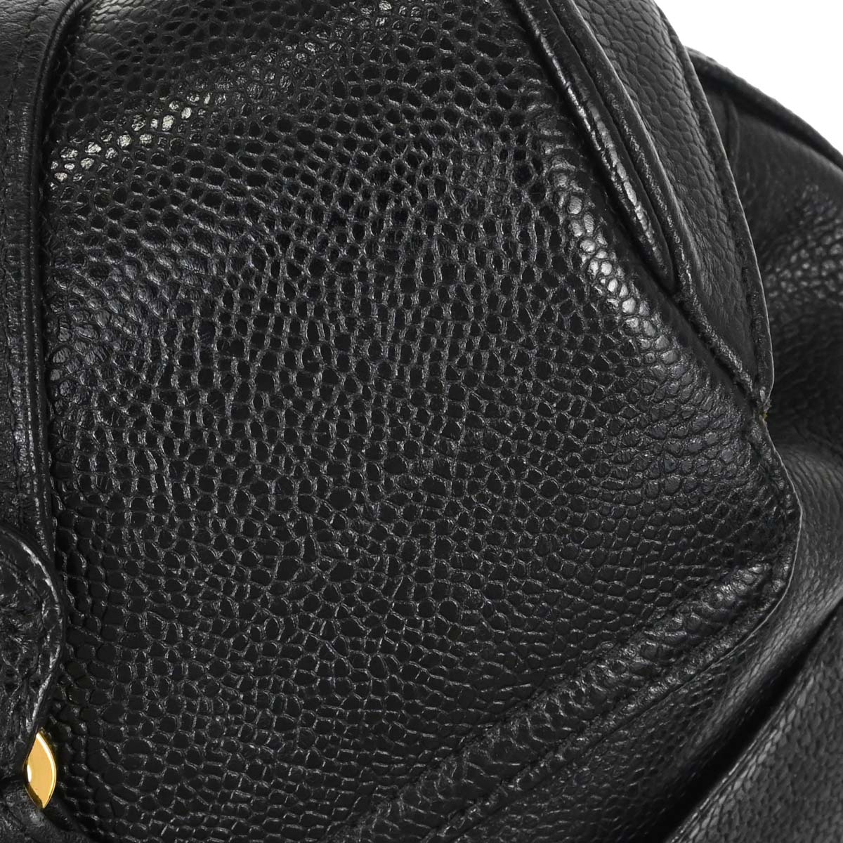 Chanel 1996-1997 Black Caviar Skin Triple CC Backpack - Image 8