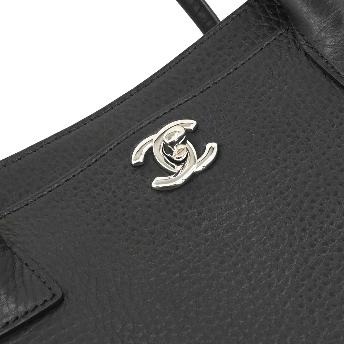 Chanel 2015-2016 Black Deerskin Cerf Executive 2way Shoulder Tote Bag - Image 13