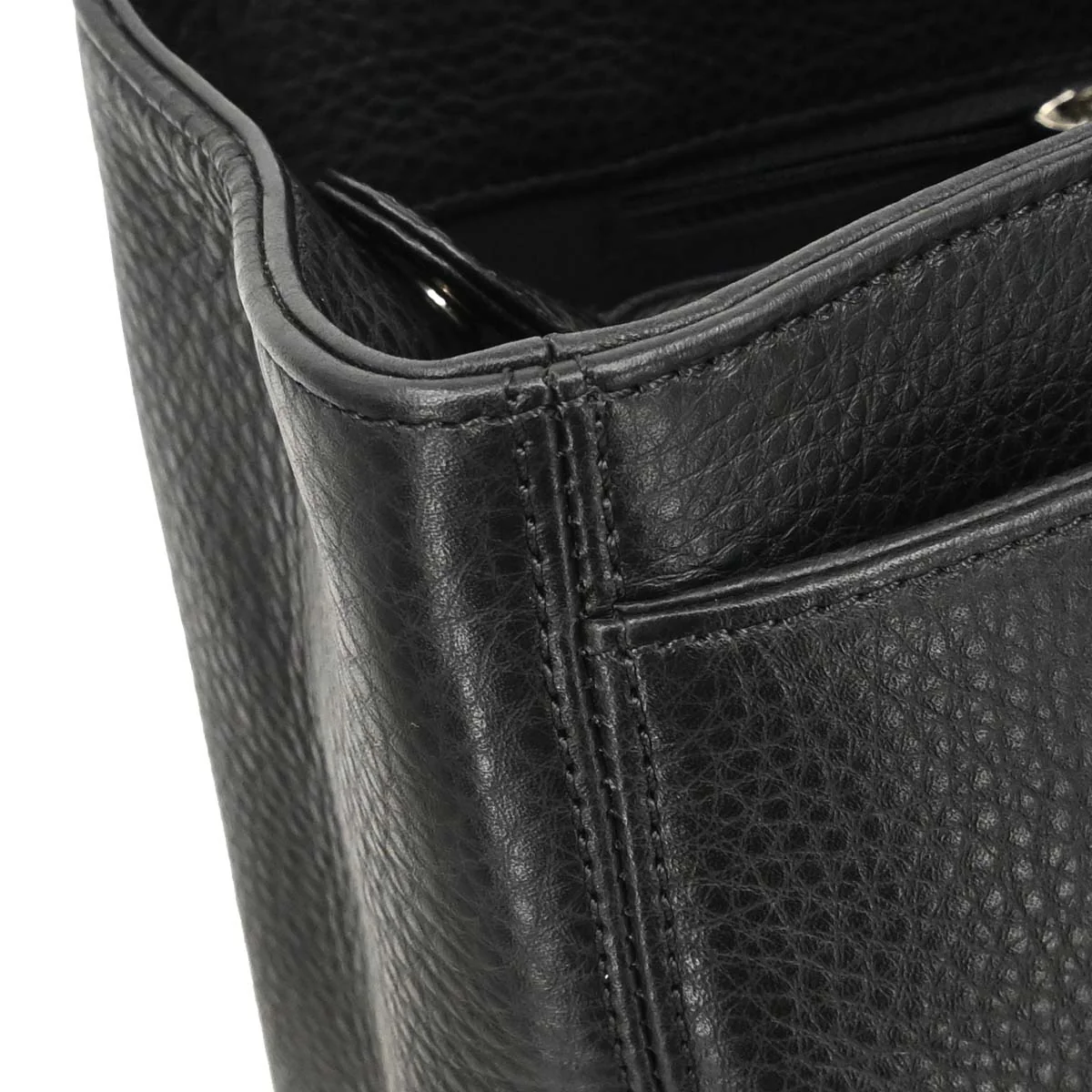 Chanel 2015-2016 Black Deerskin Cerf Executive 2way Shoulder Tote Bag - Image 6