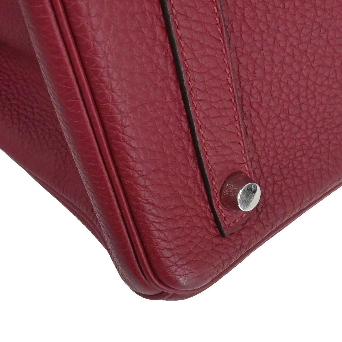 Hermes Rouge Grenade Taurillon Clemence Birkin 30 Handbag - Image 10
