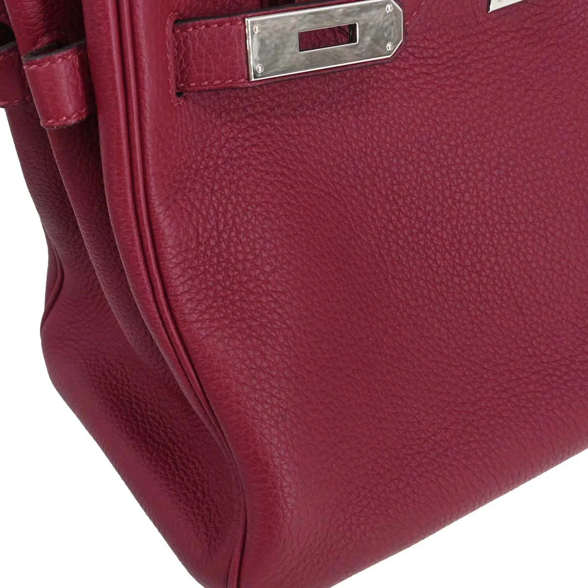 Hermes Rouge Grenade Taurillon Clemence Birkin 30 Handbag - Image 3