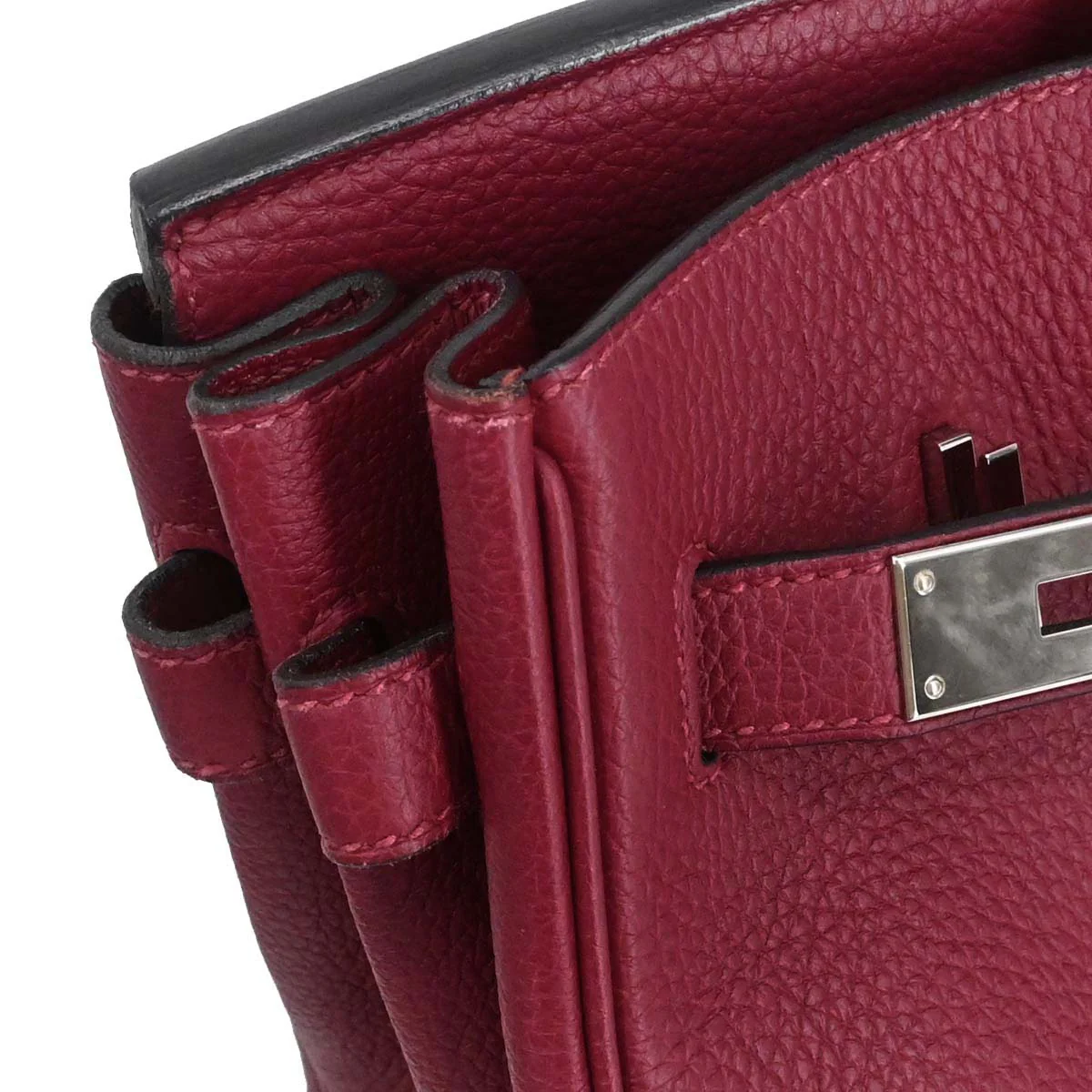 Hermes Rouge Grenade Taurillon Clemence Birkin 30 Handbag - Image 4