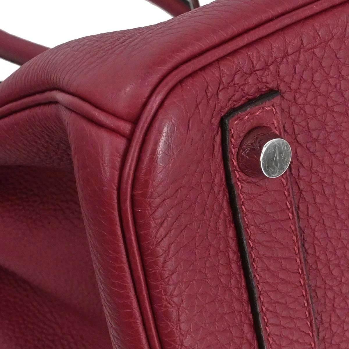 Hermes Rouge Grenade Taurillon Clemence Birkin 30 Handbag - Image 9