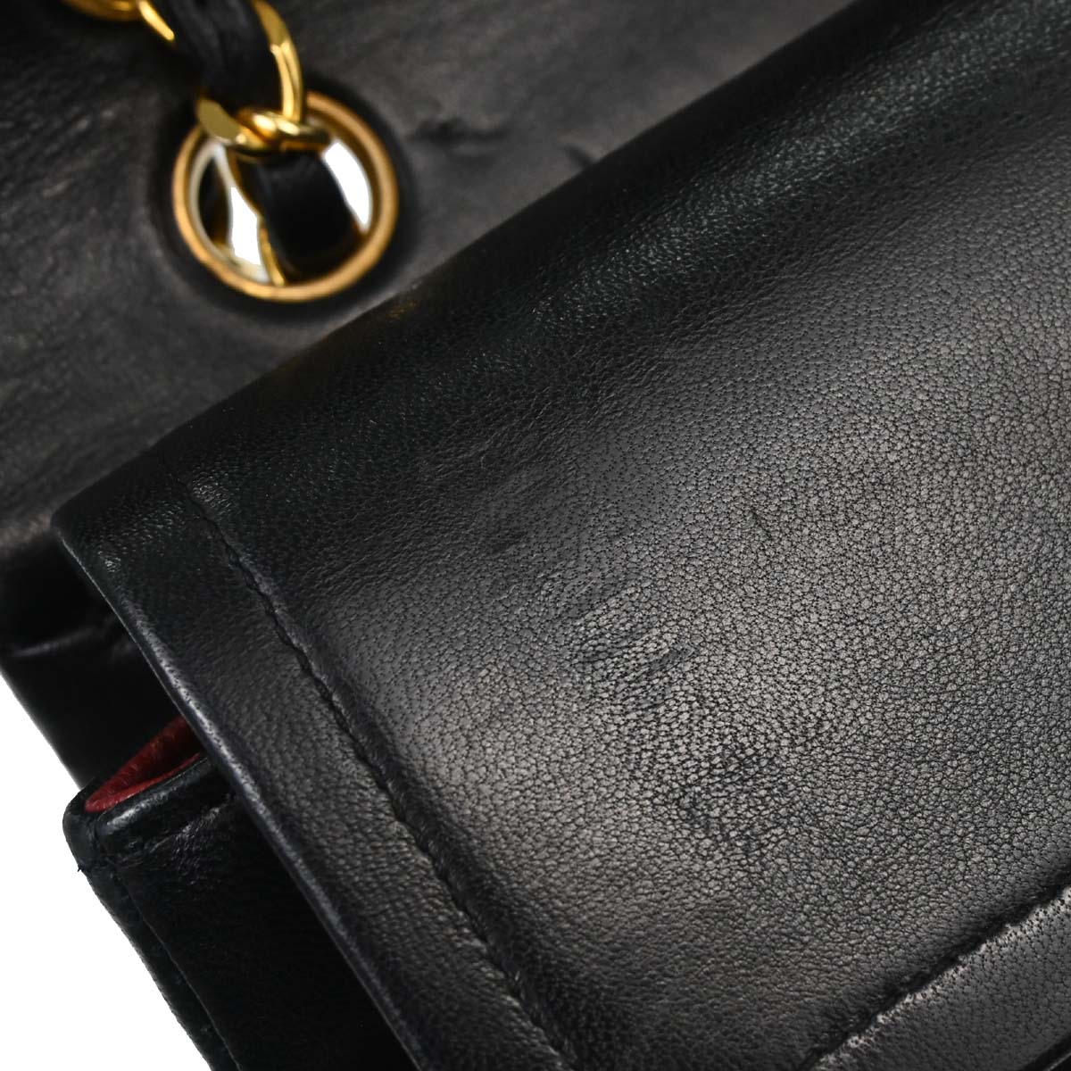 Chanel 1986-1988 Black Lambskin Medium Classic Double Flap Shoulder Bag - Image 15