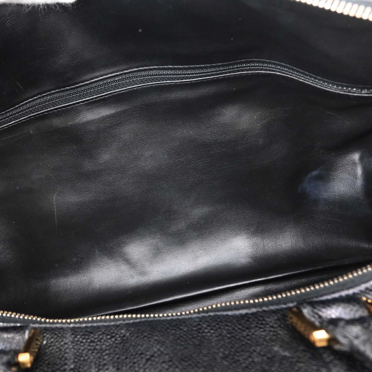 Chanel 1997-1999 Black Caviar Skin 2way Shoulder Duffle Handbag - Image 18