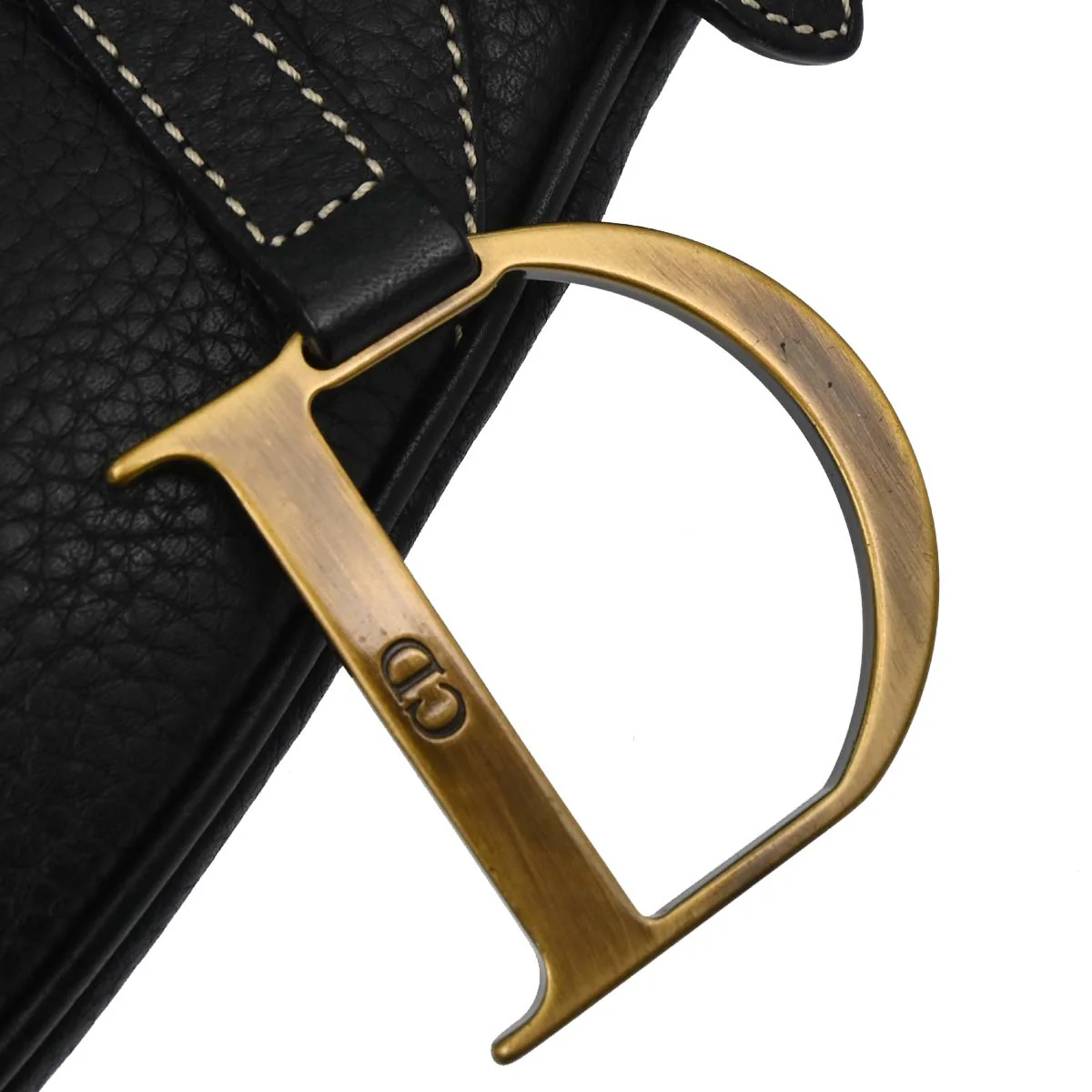 Christian Dior Black Leather Saddle Handbag - Image 12