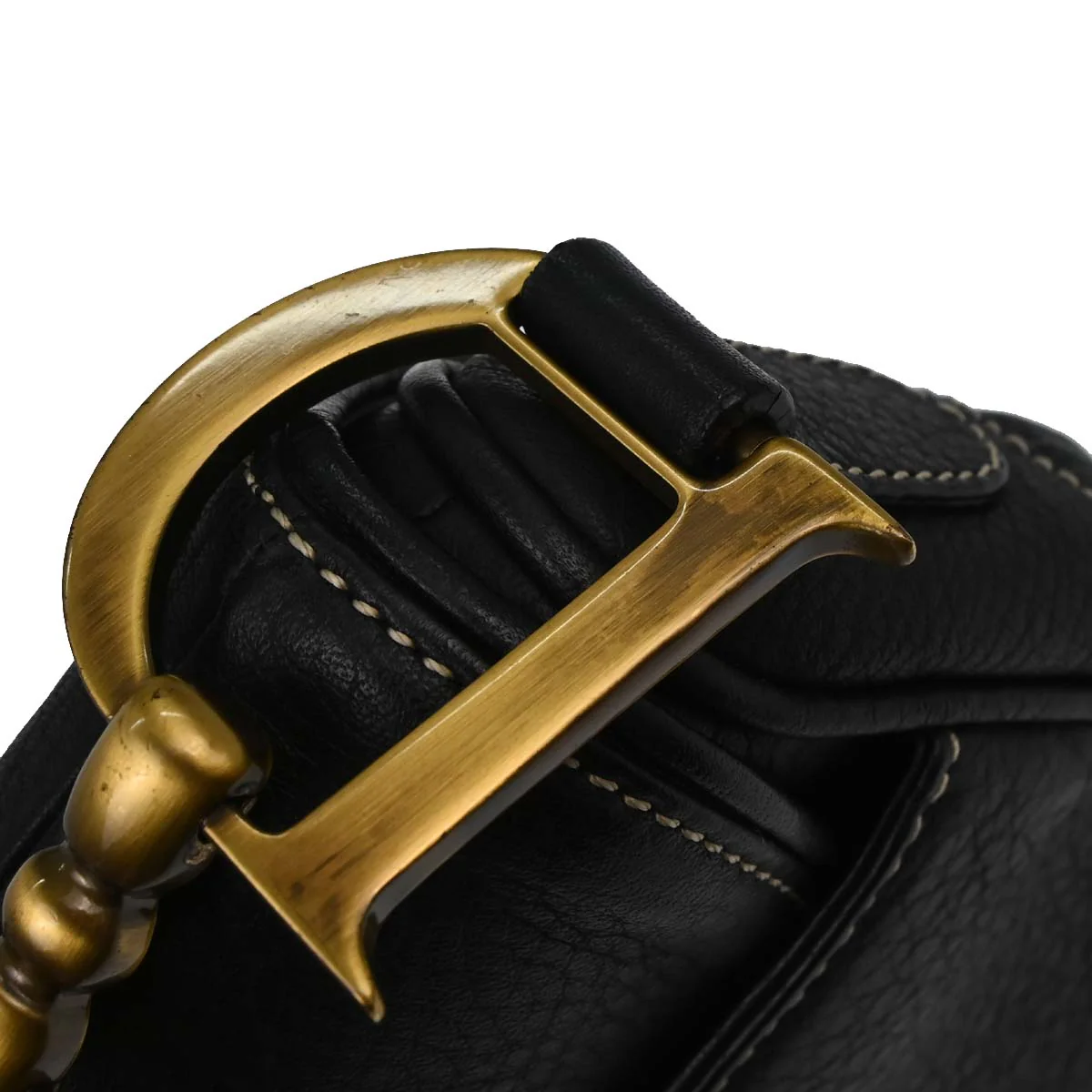 Christian Dior Black Leather Saddle Handbag - Image 8
