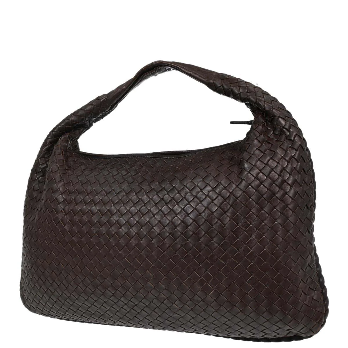 Bottega Veneta Brown Lambskin Intrecciato Hobo Handbag - Image 2