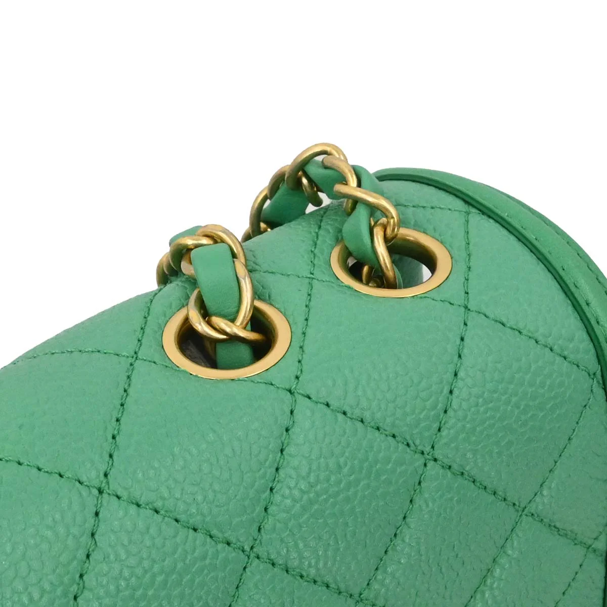 Chanel 2017 Green Caviar Filigree Flap Bag Shoulder Bag - Image 11