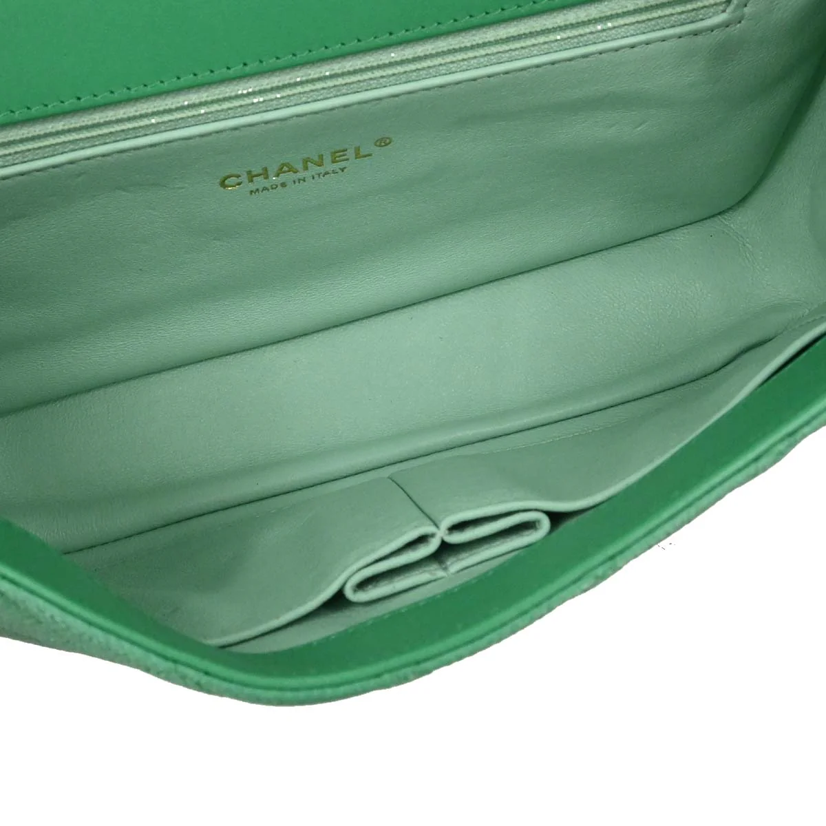 Chanel 2017 Green Caviar Filigree Flap Bag Shoulder Bag - Image 16