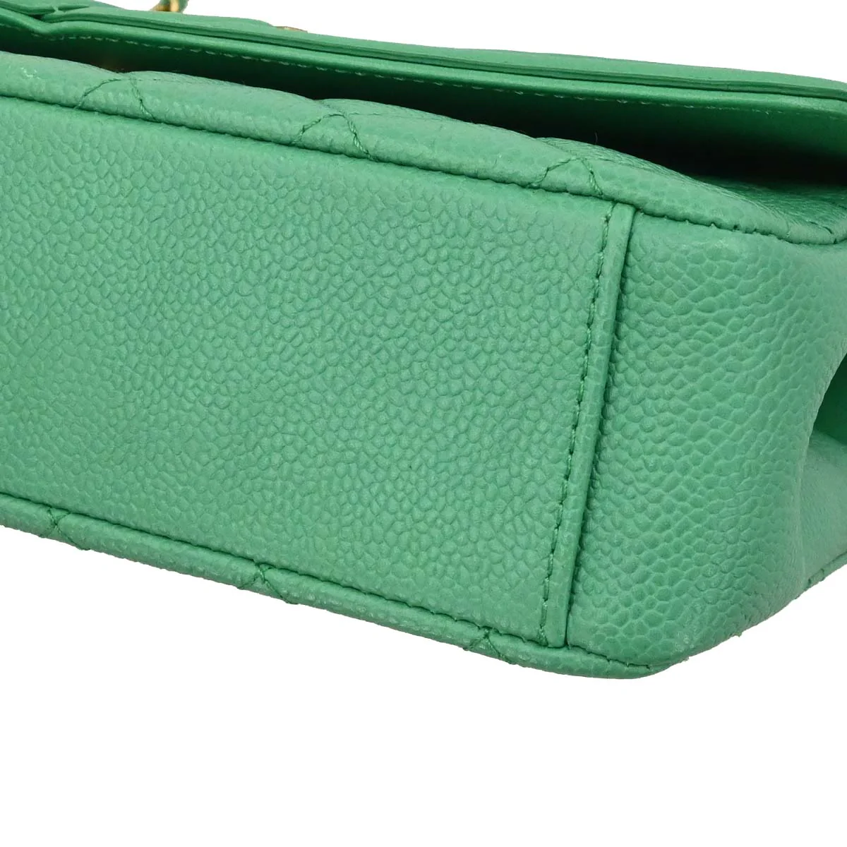 Chanel 2017 Green Caviar Filigree Flap Bag Shoulder Bag - Image 8