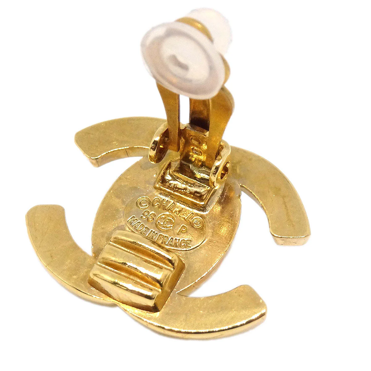 Chanel CC Turnlock Clip-On Earrings Gold Small 96P - Image 3