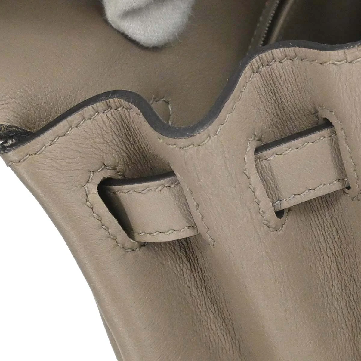 Hermes Gris Tourterelle Swift Kelly 25 Retourne 2way Shoulder Handbag - Image 13