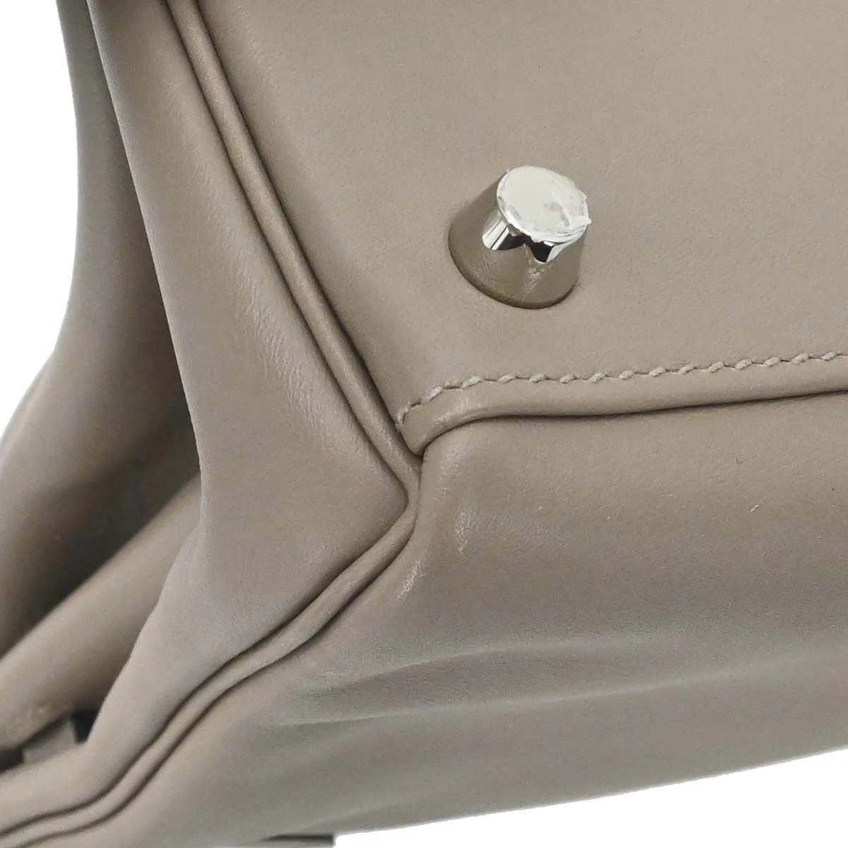 Hermes Gris Tourterelle Swift Kelly 25 Retourne 2way Shoulder Handbag - Image 6