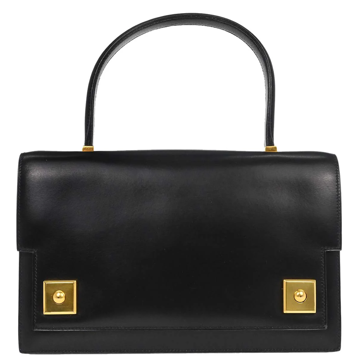 Hermes Black Box Calf Piano Handbag
