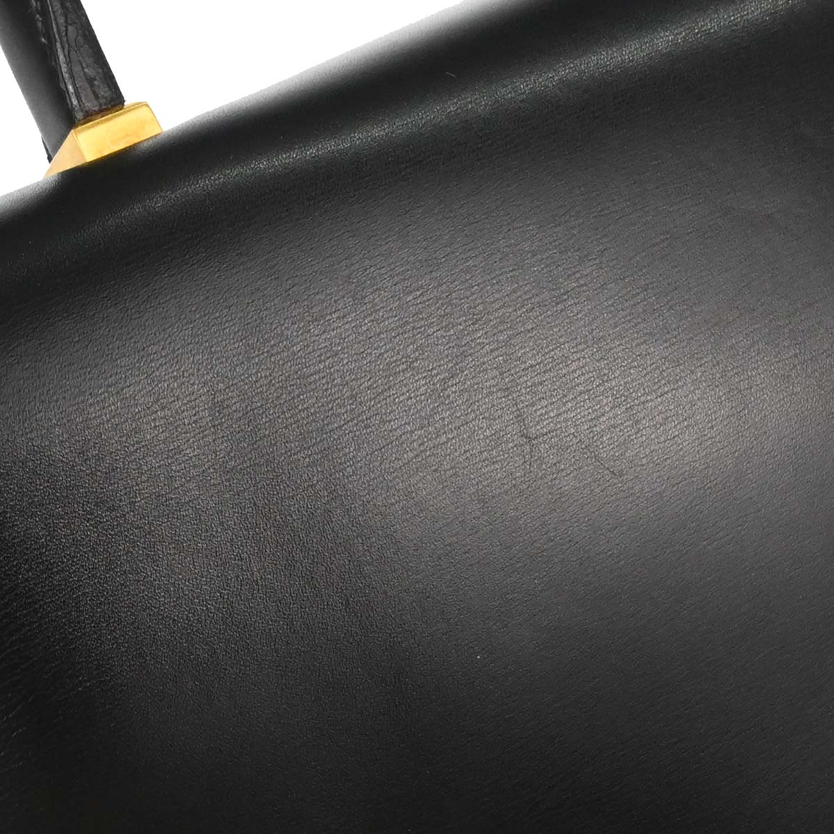 Hermes Black Box Calf Piano Handbag - Image 6