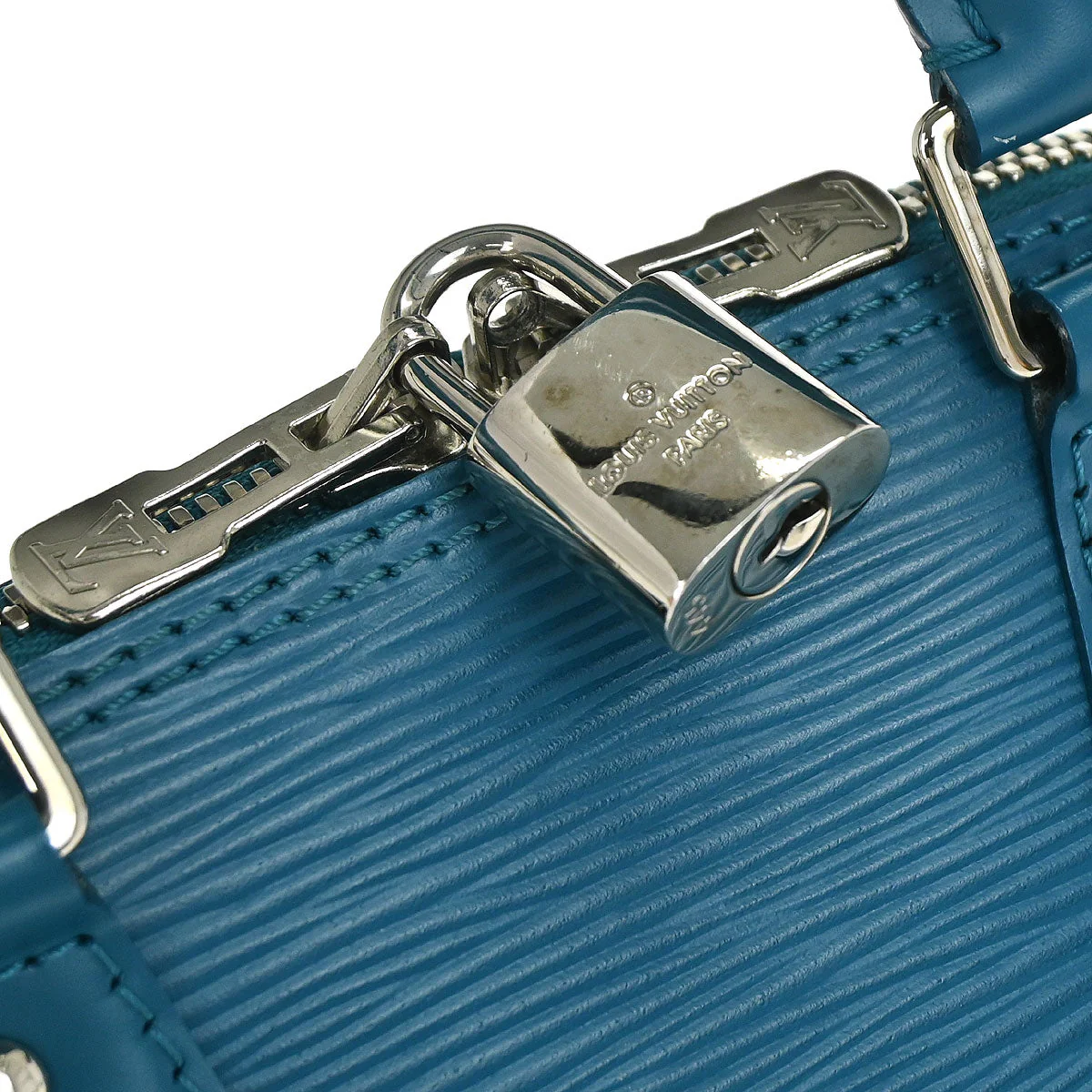 Louis Vuitton 2013 Blue Epi Alma BB 2way Shoulder Handbag M40853 - Image 10