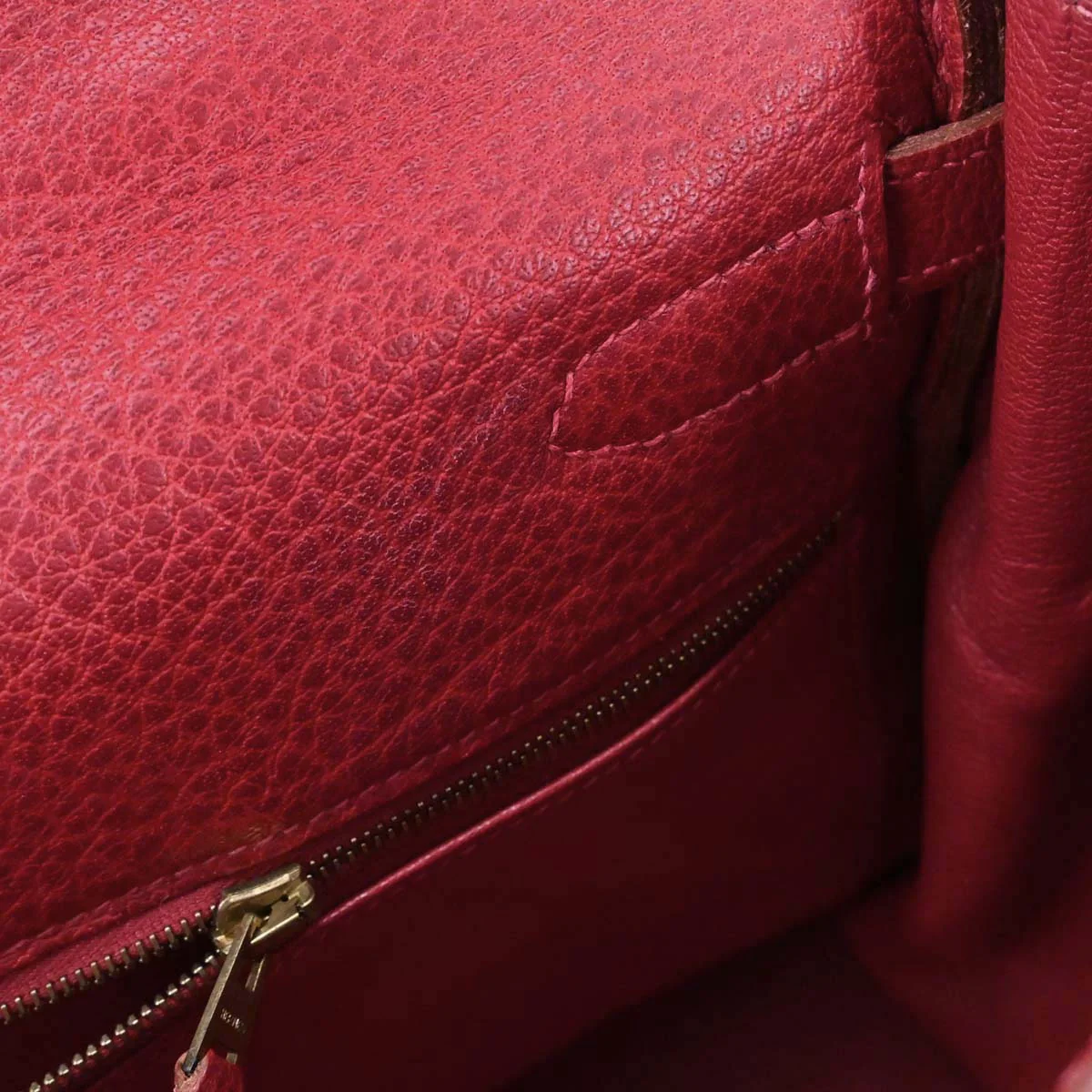 Hermes Rouge Garance Buffle skipper Kelly 35 2way Shoulder Handbag - Image 18