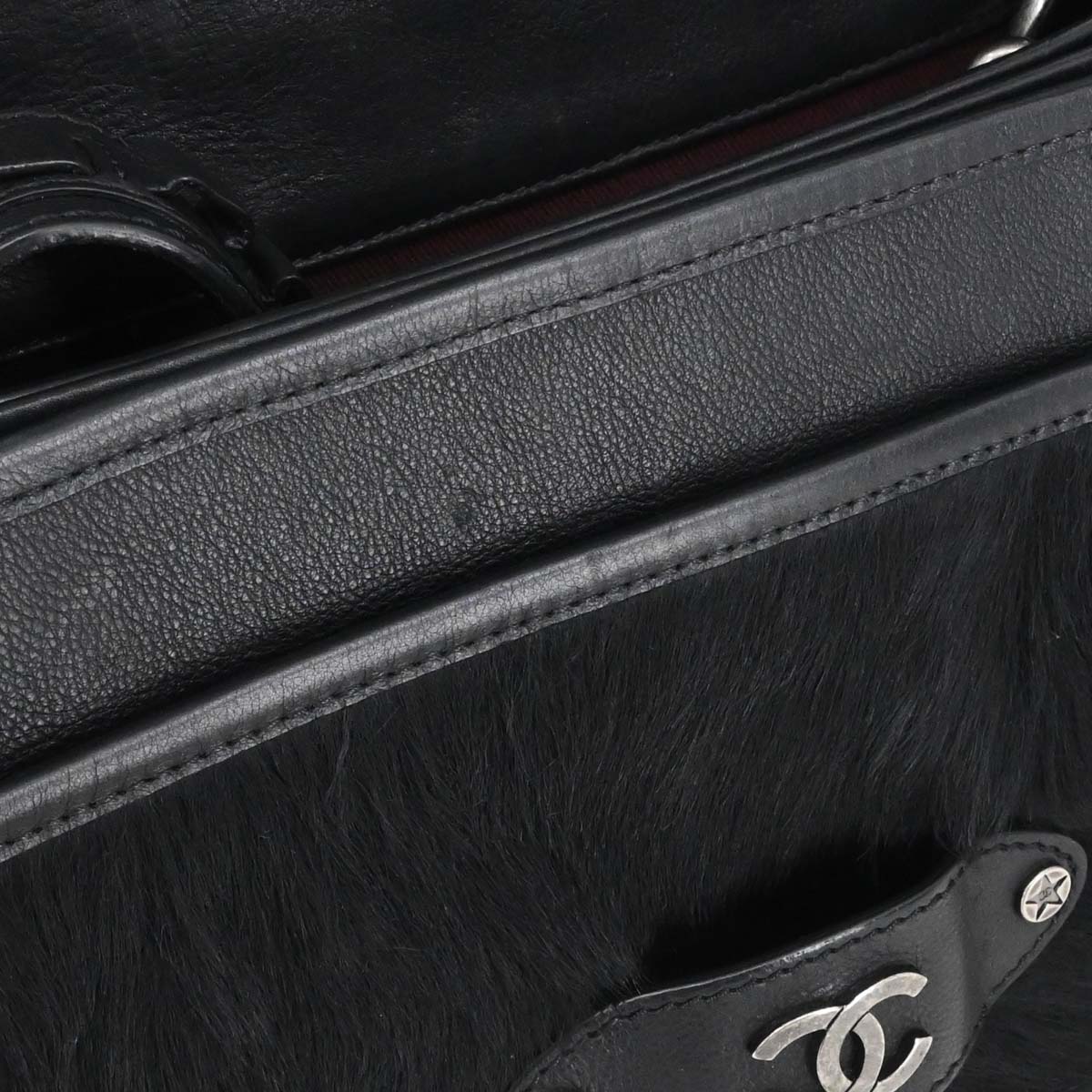 Chanel 2014 Brown Calfskin Pony Hair Paris-Dallas Saddle Shoulder Bag - Image 14