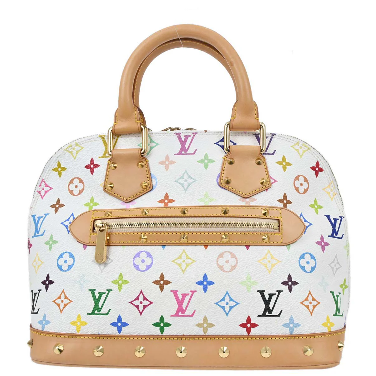 Louis Vuitton 2003 White Monogram Multicolor Alma Handbag M92647