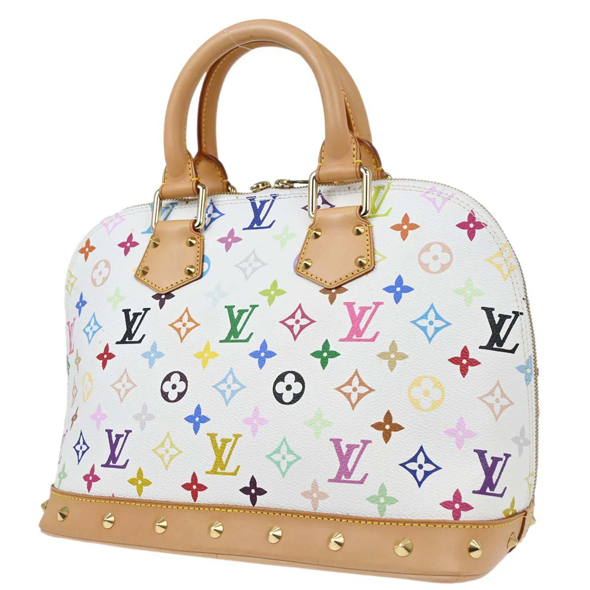 Louis Vuitton 2003 White Monogram Multicolor Alma Handbag M92647 - Image 2