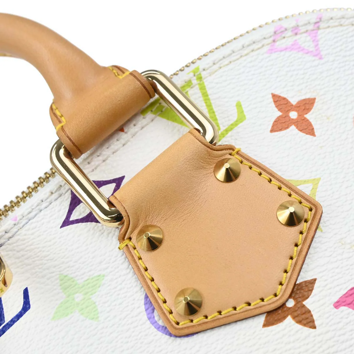 Louis Vuitton 2003 White Monogram Multicolor Alma Handbag M92647 - Image 8