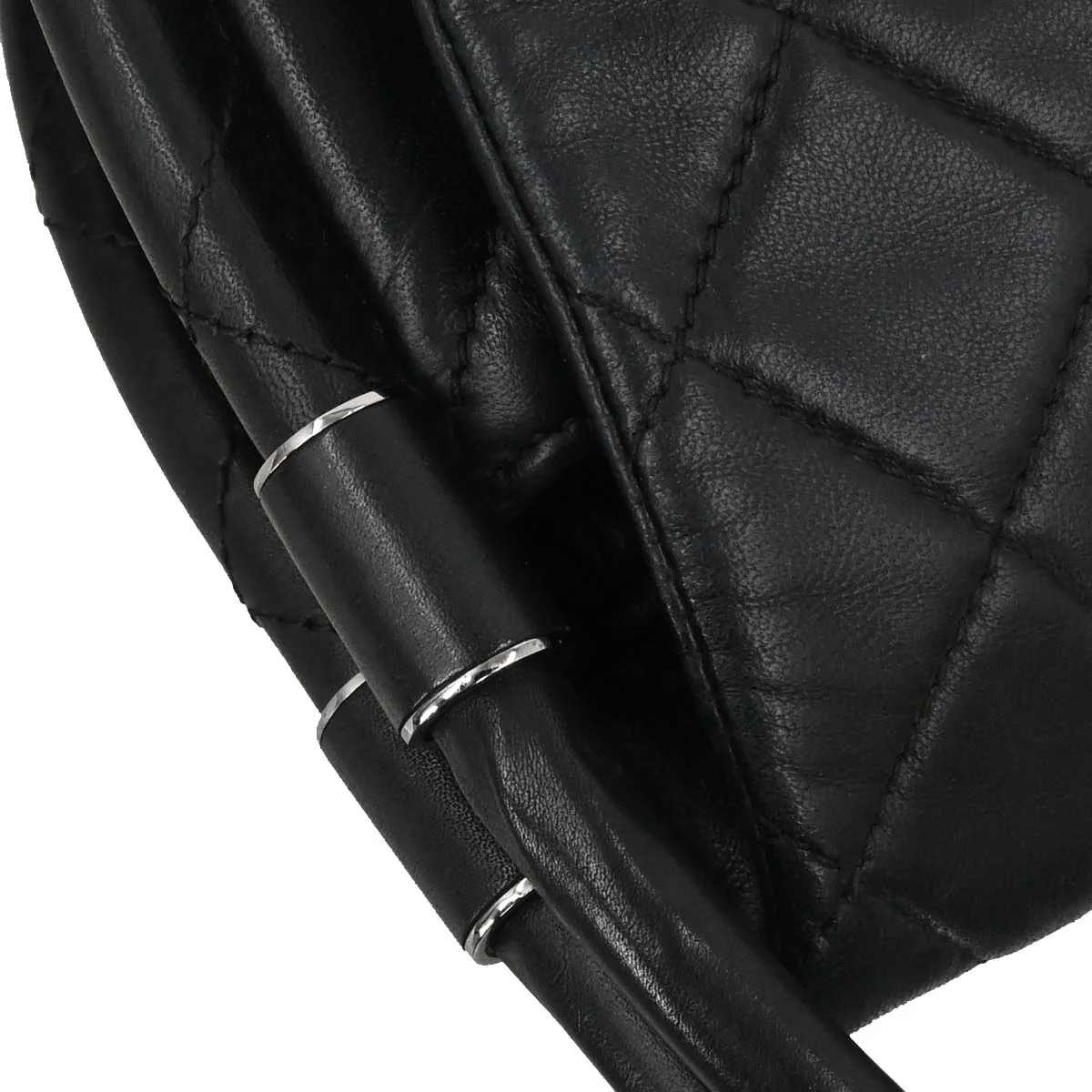 Chanel Black Lambskin Hula Hoop Large Handbag - Image 10