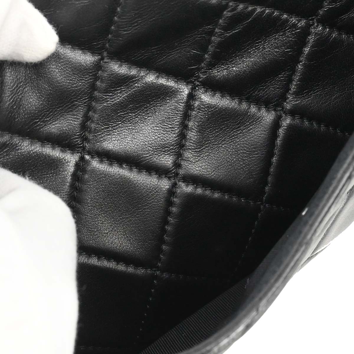 Chanel Black Lambskin Hula Hoop Large Handbag - Image 13
