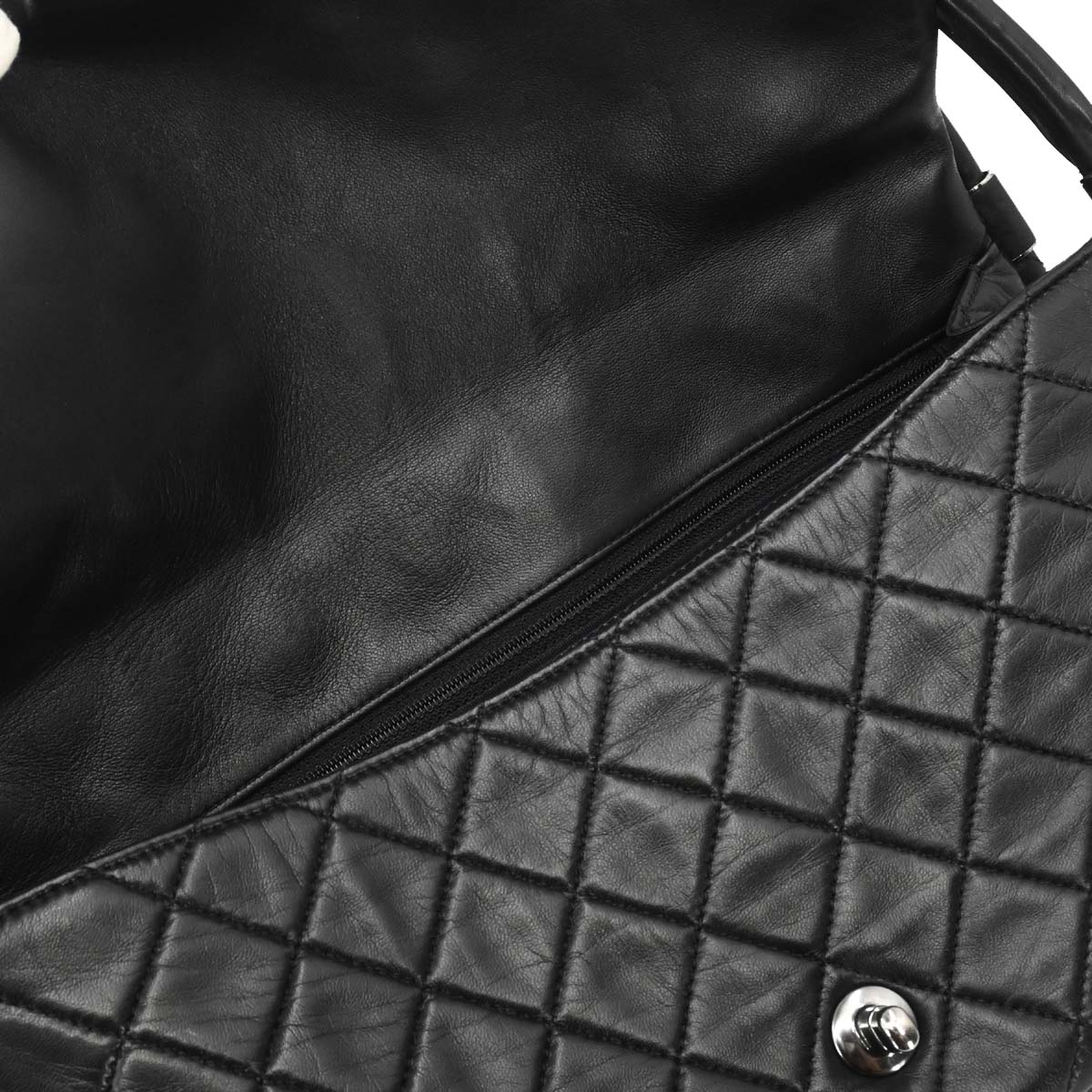 Chanel Black Lambskin Hula Hoop Large Handbag - Image 14