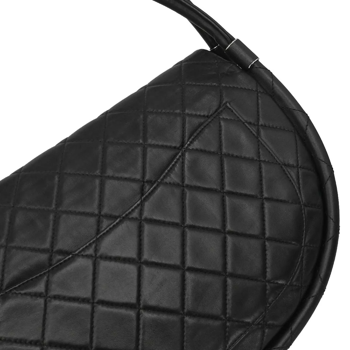 Chanel Black Lambskin Hula Hoop Large Handbag - Image 4