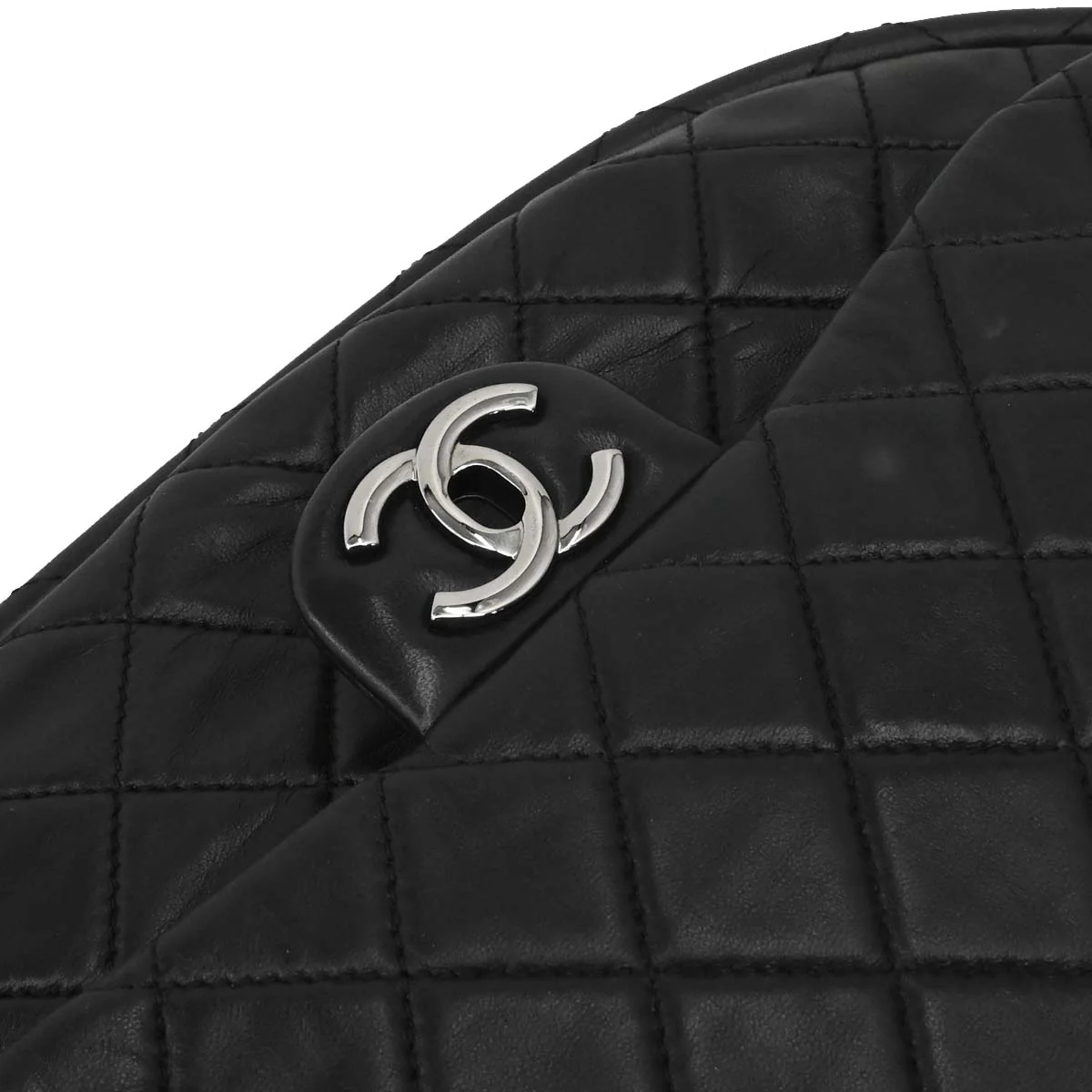 Chanel Black Lambskin Hula Hoop Large Handbag - Image 9