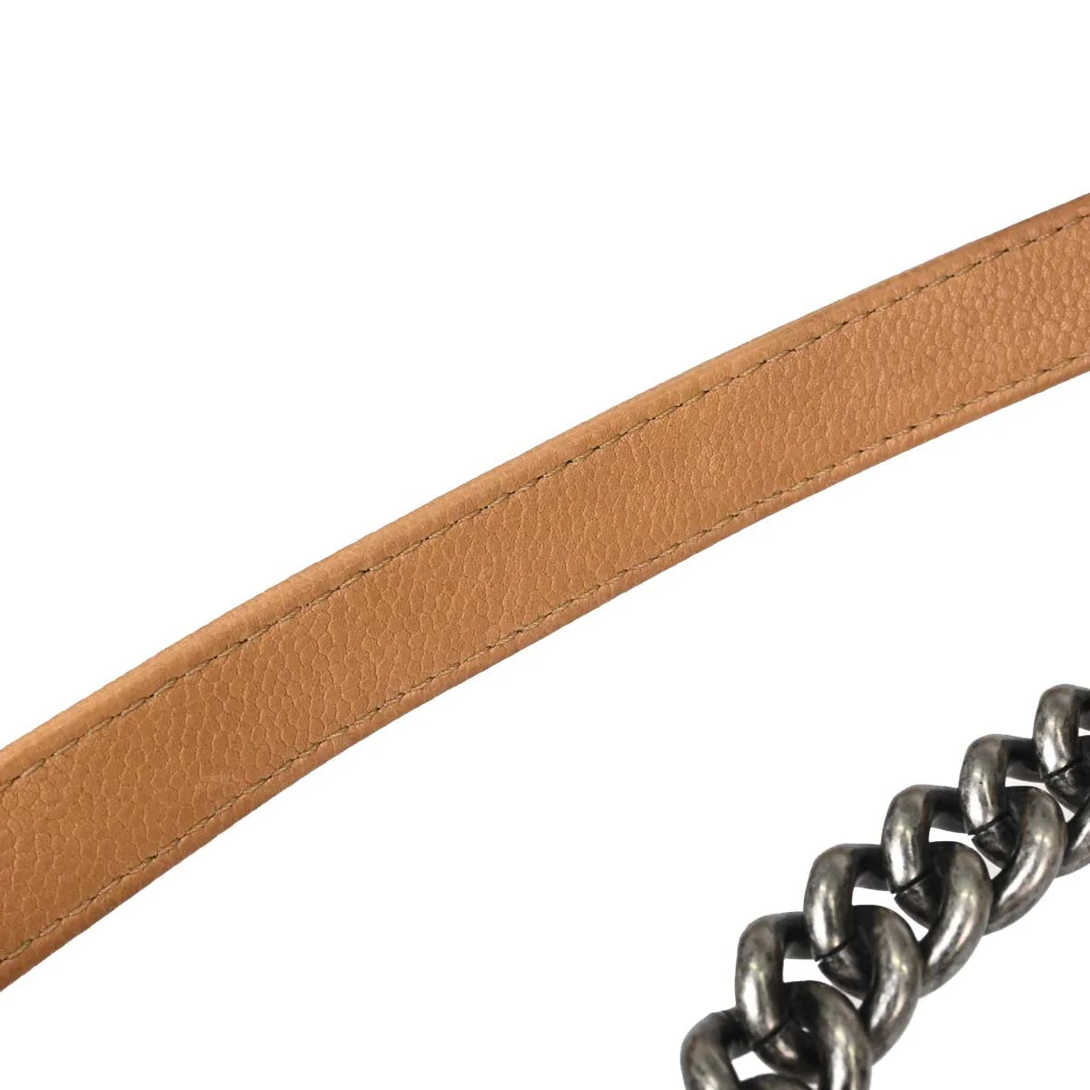 Boy Chanel 2014 Beige Caviar Medium Chain Shoulder Bag - Image 11