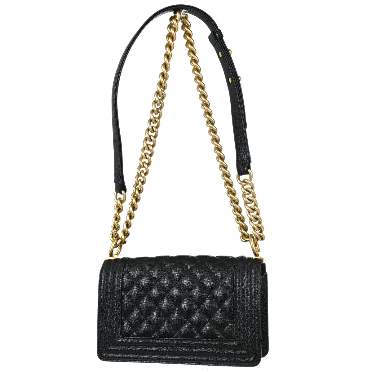 Boy Chanel 2019 Black Caviar Skin Small Chain Shoulder Bag - Image 2