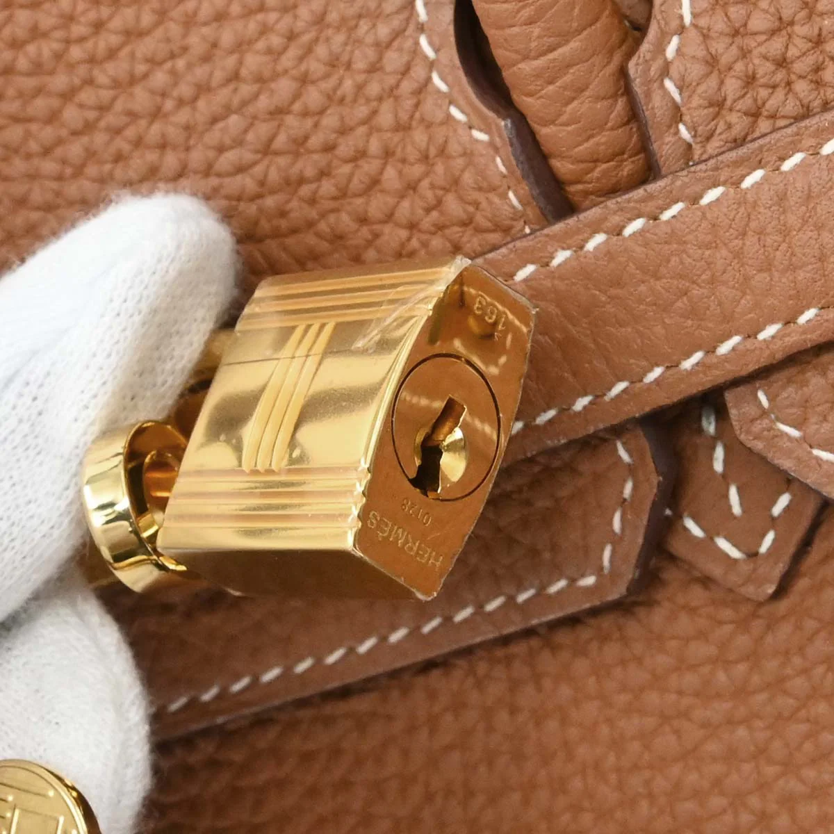 Hermes Gold Togo Birkin 25 Handbag - Image 13