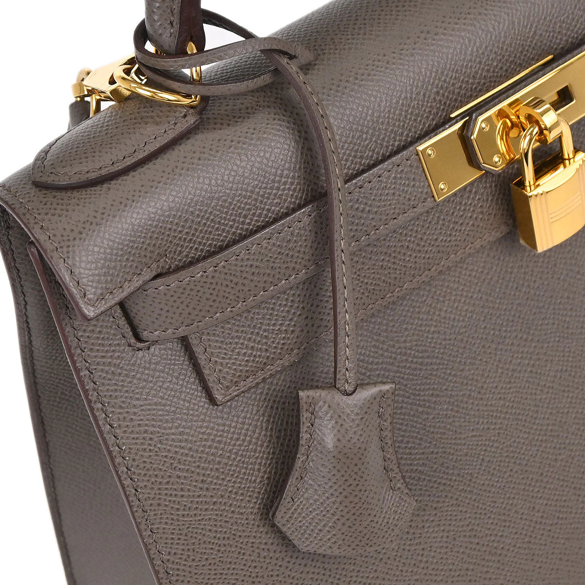 Hermes Etain Epsom Kelly 28 Sellier 2way Shoulder Handbag - Image 10