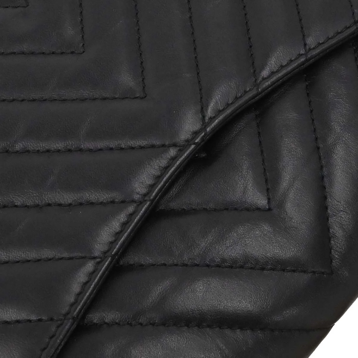 Chanel Black Lambskin Chevron 2.55 Small Double Flap Shoulder Bag - Image 10