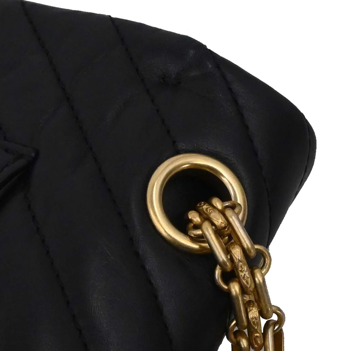 Chanel Black Lambskin Chevron 2.55 Small Double Flap Shoulder Bag - Image 13